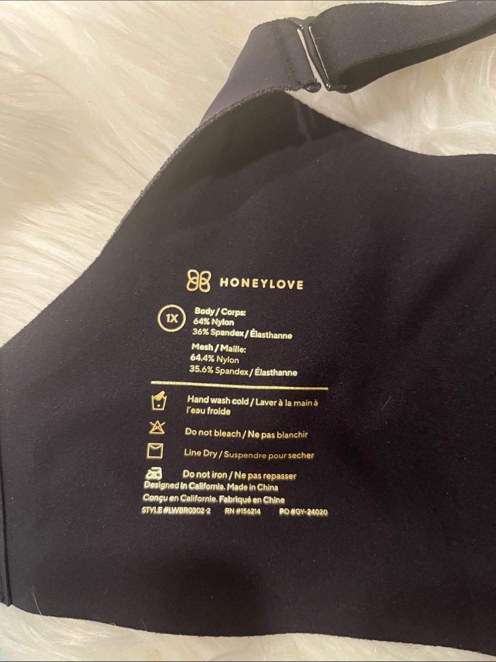 Honeylove Black Wireless Comfort Bra with Mesh Trim SZ 1X barely worn! - Picture 3 of 5